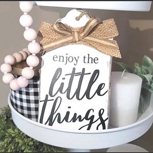 SOLD | Quote Sign | Word Sign | Sign | Tiered Tray Decor